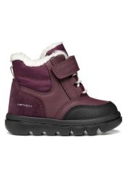 Geox Śniegowce B Willaboom Girl B Abx B665AB 0ME22 C7016 S Bordowy. Czerwone kozaki dziewczęce Geox, bez wzorów, ze skóry, bez obcasa, bez zapięcia. Za 339.99 zł.