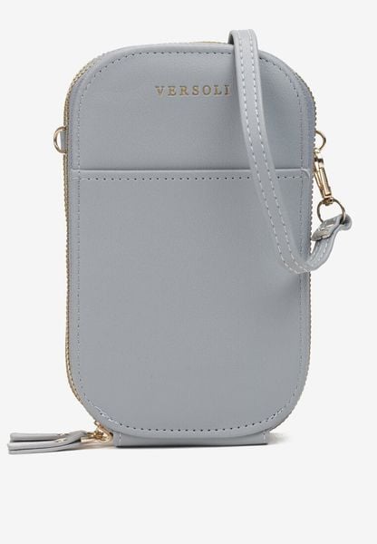 Szara Torebka Dwukomorowa na Pasku Berniel. Szare torebki klasyczne damskie Born2be, bez dodatków. Za 39.99 zł.