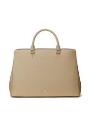 LAUREN RALPH LAUREN Torebka Hanna 431898556023 Beżowy. Brązowe kuferki damskie Lauren Ralph Lauren, ze skóry, bez dodatków. Za 939.99 zł.