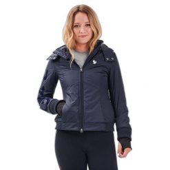 Kurtka damska Gaze Jercy. Niebieskie kurtki damskie GAZE, xl, z aplikacjami, z puchu, bez kaptura. Za 850.50 zł.