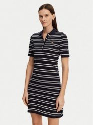 Gant Sukienka codzienna Striped Shield 4200571 Granatowy Slim Fit. Niebieskie sukienki damskie Gant, bez wzorów, z bawełny, bez ramiączek. Za 369.99 zł.