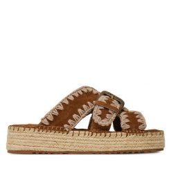 Espadryle Mou. Brązowe espadryle damskie Mou, bez wzorów, bez obcasa. Za 619.99 zł.