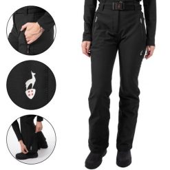 Spodnie narciarskie damskie AULP VIZUV. Czarne spodnie sportowe damskie Aulp, na zimę, m, bez wzorów, z elastanu, narciarskie. Za 549.99 zł.