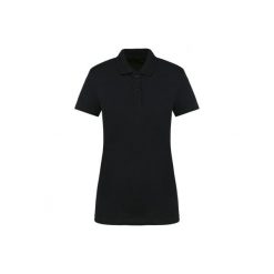 Koszulka polo z suprima dla kobiet Kariban Premium. Czarne koszulki damskie KARIBAN, bez wzorów, z bawełny, bez kołnierzyka, bez ramiączek. Za 161.50 zł.