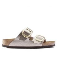 Birkenstock Klapki "Arizona" w kolorze beżowym rozmiar: 37. Brązowe klapki damskie Birkenstock, bez wzorów, z otwartym noskiem, bez obcasa, bez zapięcia. Za 442.34 zł.