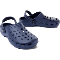 AXIM 7K2818G granat, klapki damskie. Niebieskie klapki damskie Axim, w ażurowe wzory, bez obcasa, bez zapięcia. Za 29.99 zł.