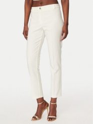 Rinascimento Spodnie materiałowe CFC0128650003 Biały Regular Fit. Białe spodnie materiałowe damskie Rinascimento, bez wzorów, z materiału. Za 399.99 zł.