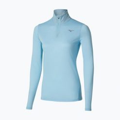 Bluza do biegania damska Mizuno Core Impulse Half Zip Tee. Niebieskie bluzy damskie Mizuno, s, bez wzorów, z materiału, bez kaptura. Za 99.99 zł.