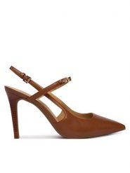 MICHAEL Michael Kors Szpilki Dina 40R6DIHP1L Brązowy. Brązowe szpilki damskie MICHAEL Michael Kors, bez wzorów, ze skóry, bez obcasa, na szpilce, bez zapięcia. Za 769.99 zł.