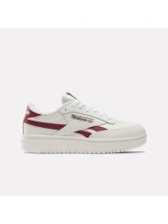 Reebok Skórzane sneakersy "Club C Double Revenge" w kolorze szaro-czerwonym rozmiar: 41. Czerwone obuwie sportowe damskie Reebok, z materiału, bez zapięcia. Za 276.71 zł.