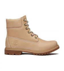 Trapery damskie TIMBERLAND Premium 6 Inch Lace Up Waterproof Boot. Brązowe trapery damskie Timberland, z gumy, bez zapięcia. W wyprzedaży za 783.99 zł.