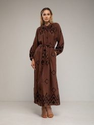 Tantra Sukienka w kolorze brązowym rozmiar: onesize. Brązowe sukienki damskie Tantra, bez wzorów, z tkaniny, bez ramiączek. Za 179.22 zł.