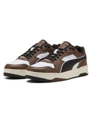 Puma Skórzane sneakersy "RBD Break" w kolorze biało-brązowym rozmiar: 41. Białe obuwie sportowe damskie Puma, bez zapięcia. Za 157.73 zł.