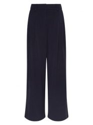 MOSS COPENHAGEN Spodnie "Henrika" w kolorze granatowym rozmiar: XS. Niebieskie spodnie materiałowe damskie Moss Copenhagen, bez wzorów, z materiału. Za 144.92 zł.