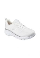 Buty SKECHERS FASHION FIT 2.0 MOONLIGHT Biały. Białe obuwie trekkingowe damskie Skechers, z materiału, bez zapięcia. Za 266.99 zł.