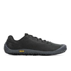 Buty do chodzenia damskie Merrell Vapor Glove 6. Czarne obuwie sportowe damskie Merrell, ze skóry, bez zapięcia, do biegania. Za 627.00 zł.