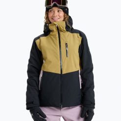 Kurtka snowboardowa damska ROXY Stormdash. Czarne kurtki damskie Roxy, na zimę, l, bez wzorów, z materiału, bez kaptura. Za 1,053.85 zł.