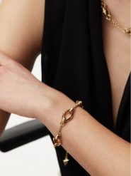Guess Bransoletka JUBB05 168JW Złoty. Żółte bransoletki damskie Guess, metalowe. Za 189.99 zł.