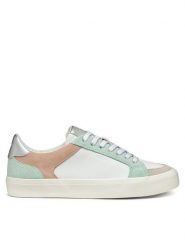 Geox Sneakersy D Emmeleny D550UE 022BC C3Z1Z Zielony. Zielone obuwie sportowe damskie Geox, ze skóry, bez zapięcia. Za 279.99 zł.