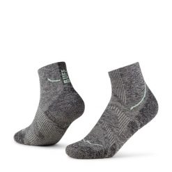 Skarpety biegowe Buff Dryflx Quarter Sock DQ. Szare skarpetki damskie Buff, bez wzorów, z elastanu. Za 115.49 zł.