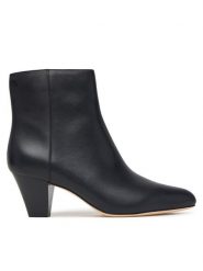 LAUREN RALPH LAUREN Botki 802P15712001 Czarny. Czarne botki damskie Lauren Ralph Lauren, ze skóry, bez obcasa, na słupku, bez zapięcia. Za 1,199.00 zł.