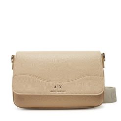 Torebka Armani Exchange. Brązowe listonoszki damskie Armani Exchange, bez wzorów, bez dodatków. Za 379.99 zł.