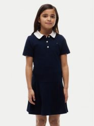 Tommy Hilfiger Sukienka codzienna KG0KG09401 M Granatowy Regular Fit. Niebieskie sukienki dziewczęce Tommy Hilfiger, bez wzorów, z bawełny, bez ramiączek, proste. Za 269.99 zł.