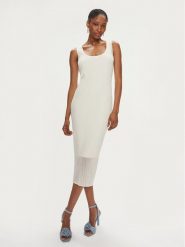 Pinko Sukienka codzienna Dune 103540 A1ND Écru Slim Fit. Sukienki damskie Pinko, bez wzorów, z syntetyku, bez ramiączek. Za 539.99 zł.