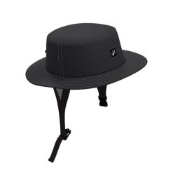 Kapelusz surfingowy Olaian 500 Newblack. Czarne kapelusze damskie OLAIAN, bez wzorów, z materiału, sportowe. Za 54.99 zł.