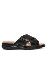 Caprice Klapki 9-27207-44 Czarny. Czarne klapki damskie Caprice, bez wzorów, ze skóry, bez obcasa, bez zapięcia. Za 250.99 zł.