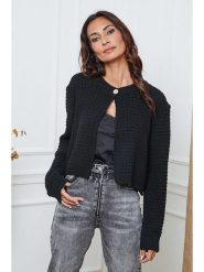 So Cachemire Kardigan "Fakis" w kolorze czarnym rozmiar: XL. Czarne kardigany damskie So Cachemire, xl, bez wzorów, z wełny. Za 160.96 zł.