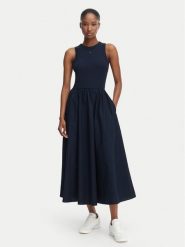 Tommy Jeans Sukienka letnia DW0DW22593 Granatowy Regular Fit. Niebieskie sukienki damskie Tommy Jeans, bez wzorów, z bawełny, bez ramiączek. Za 409.99 zł.
