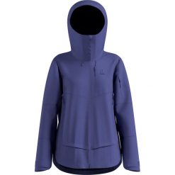 Kurtka przeciwdeszczowa Odlo Jacket hardshell X-ALP 3L. Niebieskie kurtki damskie ODLO, l, bez wzorów, z elastanu, z kapturem. Za 2,199.99 zł.