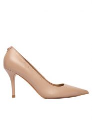 Guess Szpilki FLFPRN LEA08 Beżowy. Brązowe szpilki damskie Guess, z aplikacjami, ze skóry, bez obcasa, na szpilce, bez zapięcia. Za 679.99 zł.