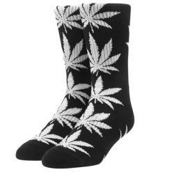 Skarpetki turystyczne HUF Essentials Plantlife. Czarne skarpetki damskie HUF, bez wzorów, z bawełny. Za 65.55 zł.