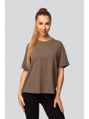 Spaio Koszulka "Urban" w kolorze khaki rozmiar: L. Brązowe koszulki damskie Spaio, l, bez wzorów, z bawełny, bez kołnierzyka, bez ramiączek. Za 82.99 zł.