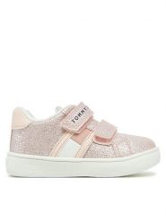 Tommy Hilfiger Sneakersy Flag Low Cut Velcro Sneaker T1A9-33725-0745 M Różowy. Czerwone buty sportowe dziewczęce Tommy Hilfiger, bez wzorów, ze skóry, bez zapięcia. Za 179.99 zł.