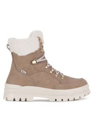 Rieker Revolution Lifestyle Trzewiki W2174-20 Beżowy. Brązowe botki damskie Rieker Revolution Lifestyle, ze skóry, bez obcasa, na płaskiej podeszwie, bez zapięcia. Za 455.00 zł.