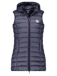 Geographical Norway Kamizelka pikowana "Vatikabadge" w kolorze granatowym rozmiar: XL. Niebieskie kamizelki damskie Geographical Norway, xl, bez wzorów, bez kaptura. Za 157.95 zł.