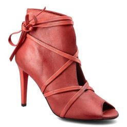 Koralowe Botki Damskie Carinii Stylowe Obuwie. Czerwone kombinezony damskie Carinii, bez wzorów, z nubiku, eleganckie, bez kołnierzyka, bez ramiączek. Za 252.00 zł.