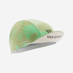 Czapka z daszkiem na rower szosowy Van Rysel EDR LTD. Zielone czapki z daszkiem damskie VAN RYSEL, bez wzorów, z elastanu. Za 44.99 zł.