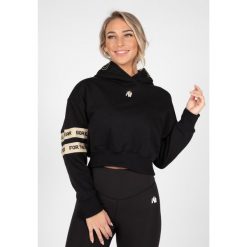 Tracey Cropped Bluza z kapturem - Czarny. Czarne bluzy damskie GORILLA WEAR, xl, bez wzorów, z kapturem. Za 297.00 zł.