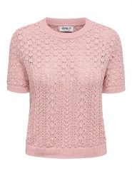 ONLY Sweter w kolorze jasnoróżowym rozmiar: XS. Różowe swetry klasyczne damskie Only, xs, z bawełny, bez kołnierzyka. Za 57.06 zł.