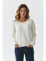 TATUUM Sweter "Sweety" w kolorze kremowym rozmiar: S. Brązowe swetry klasyczne damskie TATUUM, s, bez kołnierzyka. Za 240.99 zł.