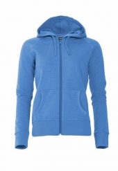 Clique Loris Women bluza damska z kapturem i suwakiem ze slub cotton – polar. Niebieskie bluzy damskie CLIQUE, s, bez wzorów, z polaru, z kapturem. Za 162.26 zł.