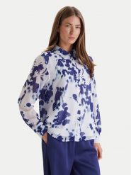 Calvin Klein Koszula LV044F123G Niebieski Relaxed Fit. Niebieskie koszule damskie Calvin Klein, s, bez wzorów, z syntetyku, bez kołnierzyka, bez ramiączek. Za 449.99 zł.