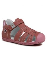 Lasocki Kids Sandały CI12-FLEXY-07A Różowy. Czerwone sandały dziewczęce Lasocki Kids, z nubiku, bez obcasa, bez zapięcia. Za 53.99 zł.