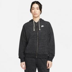 Bluza sportowa damska Nike Gym Vintage. Czarne bluzy damskie Nike, s, bez wzorów, z bawełny, z kapturem. Za 344.05 zł.