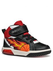 Geox Sneakersy J Inek J569CC 05411 C0048 D Czarny. Czarne buty sportowe chłopięce Geox, ze skóry, bez zapięcia. Za 239.99 zł.