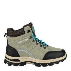 Buty turystyczne damskie Vorra. Czarne obuwie trekkingowe damskie Aulp, z gumy, przed kolano, bez zapięcia. Za 199.99 zł.